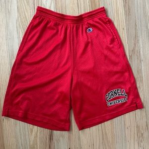 Cornell University Champion mesh athletic shorts